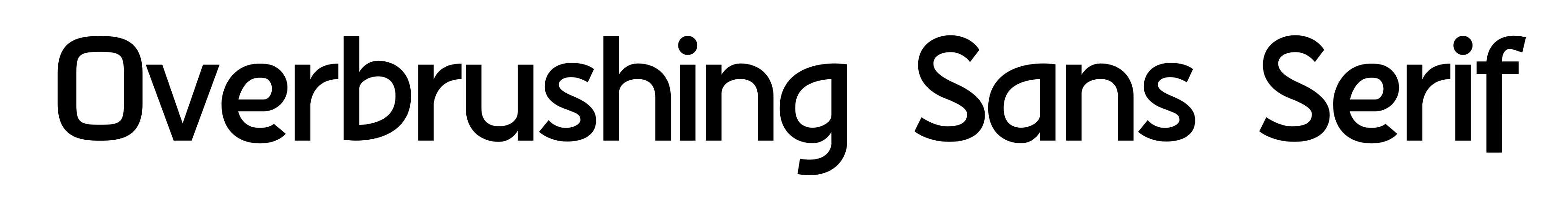 Overbrushing Sans Serif